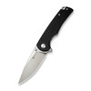 Sencut Praktisk (S24019-1) 3.59" 9Cr18MoV Satin Drop Point Plain Blade, Black Coarse G-10 Handle