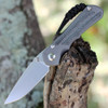 Chris Reeve Small Inkosi Black Canvas Micarta Inlays SIN-1012, 2.8" CPM S-45VN Drop Point Plain Blade