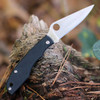 Spyderco GrassHopper (C138GBKP) 2.30" 12C27 Leaf Shaped Plain Blade, Black G-10 Handle
