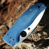 Spyderco Shaman (C229GPCBL)- 3.58" Satin CPM-SPY27 Plain Blade, Cobalt Blue G-10 Handle