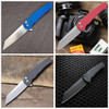 Pro-Tech Malibu Operator Button Lock Flipper (5403-OPERATOR) - 3.5" CPM-MagnaCut Black DLC Reverse Tanto Blade, Black 7075 Aluminum Handle