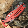 Leatherman Skeletool CX (833143) 2.6" 154CM Satin Wharncliffe Plain Blade, Guava Aluminum Handle (7 Tools)