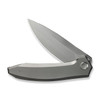 WE Knife Acuminal (WE23070-2) 3.98" Vanax Hand Rubbed Satin Drop Point Plain Blade, Polished Bead Blasted Titanium Handle