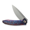 WE Knife Acuminal (WE23070-4) 3.98" Vanax Polished Bead Blasted Drop Point Plain Blade, Flamed Titanium Handle