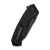 CIVIVI Knives Placoid (C23079-1) 3.67" Sandvik 14C28N Blackwashed Clip Point Plain Blade, Black Coarse G-10 Handle