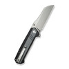 Sencut Draxor (S24035-3) 3.7" 9Cr18MoV Satin Sheepsfoot Plain Blade, Black and Gray G-10 Handle