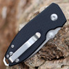 CRKT Squid (2474) 2.27" D2 Stonewashed Drop Point Plain Blade, Black G-10 Handle