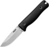 Reiff Knives F3 (REKF3MCBCK) 2.9" Magnacut Matte Stonewashed Drop Point Plain Blade, Black Canvas Micarta Handle, Back Kydex Belt Sheath