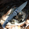 Hogue Mysto Collector Series (HO24492-LIM) 3.4" CPM Magnacut Black Clip Point Plain Blade, CNC Milled Carbon Fiber Handle, Blue Tritium Able Lock