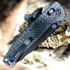 Hogue Mysto Collector Series (HO24492-LIM) 3.4" CPM Magnacut Black Clip Point Plain Blade, CNC Milled Carbon Fiber Handle, Blue Tritium Able Lock