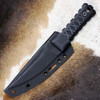 CRKT HZ4 (2924) 4.76" SK-5 Black TiNi Coated Drop Point Plain Blade, Black G-10 Handle, Black Kydex Sheath