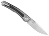 Zero Tolerance 0556 Automatic Knife (0556) 3.35" Magnacut Stonewashed Finished Flats Satin Finish Grinds Drop Point Plain Blade, Bead Blat Finished Titanium with Carbon Fiber Inlayed Handle