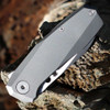 Spyderco Techno 3 C158TIP3 gray titanium handle open view showing CTS XHP satin blade and Reeve Integral Lock