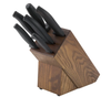 Dexter 7-Piece Black Handled Slant Wooden Knife Block Set (21009) – Professional Stainless Steel Kitchen Knives