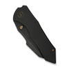 WE Knife High-Fin XL (24010-1) 3.48" CPM-20CV Blackwashed Reverse Tanto Plain Blade, Black Titanium Handle