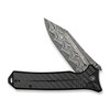 CIVIVI Neurohaptic (C23080-DS1) 3.74" Damascus Clip Point Plain Blade, Black G-10 w/ Carbon Fiber Overlay