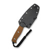 Sencut Toxodon (S24036-3) 4.57" 9Cr18MoV Stonewashed Drop Point Plain Blade, Brown G-10 Handle, Black Kydex Sheath