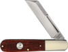 Queen Cutlery Barlow (QAWB180) - 1095 Carbon Steel Satin Wharncliffe Blade, Amber Winterbottom Bone Handle