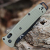 Benchmade Bailout (537BK-06) 3.38" CPM-S30V Black Cerakote Tanto Plain Blade, Ranger Green Grivory Handle w/ Axis Lock