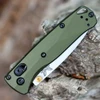 Benchmade Mini Bugout 533SL-10 with 2.82" CPM-S90V plain drop point blade and Woodland Green aluminum handle, open view