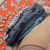 Benchmade Mini Adira (18065BT-01) 3.88" CPM-MagnaCut Blue Titanium Cerakote Drop Point Plain Blade, Tempest Gray Grivory Handle