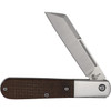 Queen Cutlery Large Barlow (QBM180) 3.75" Bohler M390 Satin Wharncliffe Plain Blade, Brown Burlap Micarta Handle w/ Stainless Steel Bolsters