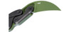 CRKT Provoke (4040BG) 2.41" D2 Green Cerakote Hawkbill Plain Blade, Green and Black Aluminum Handle w/ Kinematic Lock