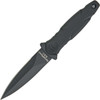 Smith & Wesson HRT Military Boot Knife (SWHRT3BF) 3.375" Stainless Steel Black Spear Point Plain Blade, Black Rubber Handle, Black Fiberglass Reinforced Nylon Boot Sheath