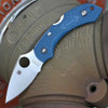 Spyderco Dragonfly 2 (C28PCBL2) 2.28" CPM-SPY27 Satin Drop Point Plain Blade, Cobalt Blue Fiberglass Reinforced Nylon Handle