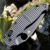 Spyderco Manix 2 Salt C101GMCBKP2 black textured G-10 handle open view showing black DLC CPM MagnaCut plain blade