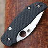 Spyderco Sage 6 Sprint Run (C123CFBCLS90VP) 3" CPM-S90V Satin Drop Point Plain Blade, Black Carbon Fiber Handle w/ a Compression Button Lock