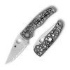 Spyderco Edgerati C266ALS skeletonized gray aluminum handle open view showing satin CPM S30V fully serrated SpyderEdge blade