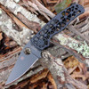 Spyderco Edgerati C266BKALBKP open — CPM-S30V Black DLC drop point blade, skeletonized black aluminum handle, Compression Lock
