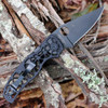 Spyderco Edgerati C266BKALBKP CPM-S30V Black DLC full-flat drop point blade — 3.57 in, index-finger choil, Round Hole opener