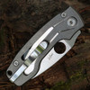 Spyderco PITS 2 C269TIP matte titanium handle open view showing Bohler M398 satin drop point blade