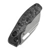 Kansept Vivid (K1094V1) 3.04" Damascus Wharncliffe Plain Blade, Blackwashed Titanium Handle w/ Rose Pattern Carbon Fiber