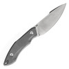 Kansept Luccio (G007A7) 3.81" CPM-S35VN Satin Clip Point Plain Blade, Grey Anodized Titanium Handle, Black Kydex Sheath