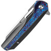 Kansept Shard (K1006C4) 3.48" CPM-S35VN Satin Reverse Tanto Plain Blade, Blackwashed Titanium Handle w/ Timascus