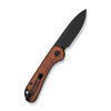 CIVIVI Elementum Slip Joint (C18062AJ-3) 2.96" Sandvik 14C28N Blackwashed Drop Point Plain Blade, Guibourtia Wood Handle