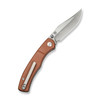 CIVIVI Clingman (C23065-3) 2.99" Nitro-V Satin Clip Point Plain Blade, Brown Canvas Micarta Handle