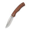 CIVIVI Clingman (C23065-3) 2.99" Nitro-V Satin Clip Point Plain Blade, Brown Canvas Micarta Handle