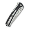 Sencut Regnator (S24057-3) 3.48" Satin Clip Point Plain Blade, White and Black G-10 Handle