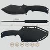 Takumitak Knives Neuter (TKF319) 4.5" 3Cr13 Black Oxide Coated Drop Point Plain Blade, Black Fiberglass Reinforced Nylon Handle, Black Fiberglass Reinforced Nylon Sheath