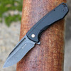 Buck Knives Ruckus (713CPS) 3.5" D2 Blackwashed Drop Point Plain Blade, Black Aluminum Handle w/ Steel Frame