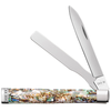 Case Baby Doctor Knife (12029) 2.25" Tru-Sharp Surgical Steel Spear and Spatula Blades, Smooth Abalone Handle