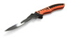 Havalon Forge (XTC-60ARHO) 2.75" Stainless Steel Satin Clip Point Plain Replaceable Blade, Orange Polymer Handle w/ Black TPR Rubber Grip Covering