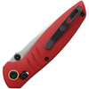 Vosteed Corsair (A0805) 3.25" Nitro-V Satin Drop Point Plain Blade, Red G-10 Handle w/ Crossbar Lock
