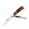 Boker Germany Treebrand Trapper 110810T pocket knife profile view showing dual D2 uncoated blades and tortoiseshell handle.