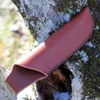 The ESEE Camp Lore RB3 Sheath (RB3-SHEATH-RH) in brown leather, made for right-hand carry.