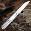 Boker Plus Friday Flipper 01BO898 - 2.83" Satin Nitro-V Sheepfoot Blade Plain Edge, Black G-10/Aluminum Handle